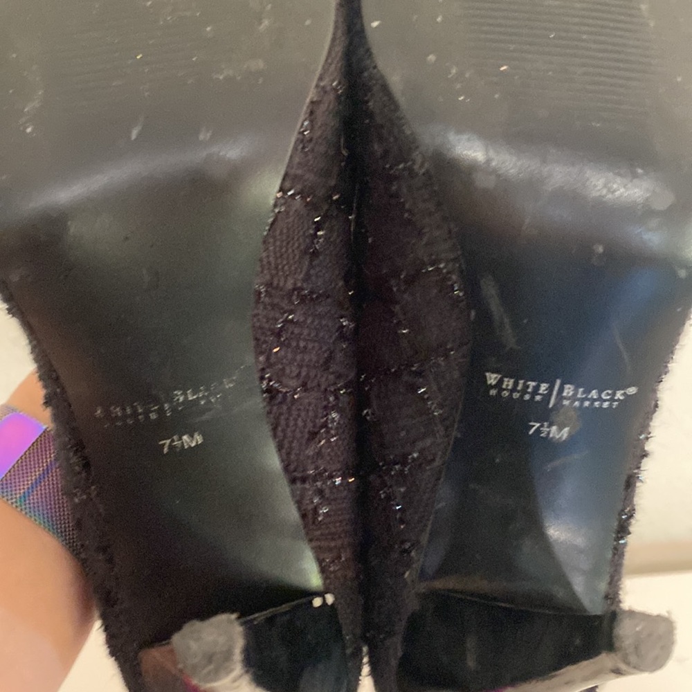 Black tweed White House black market heels 7.5 - Picture 4 of 4